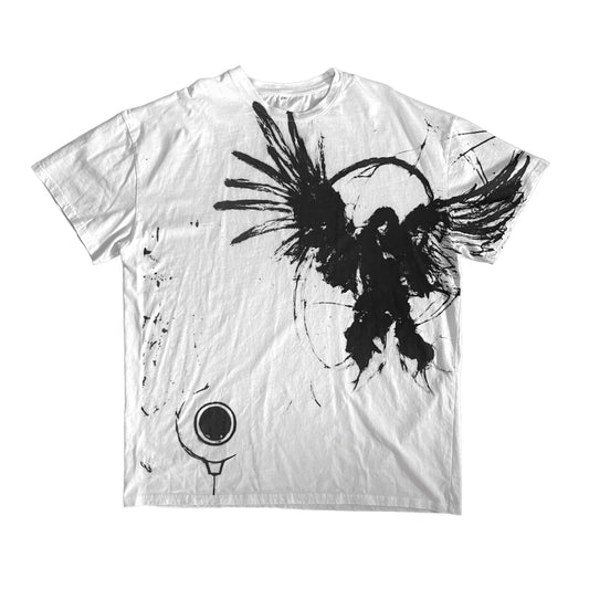 Angel Tee (Black on White)